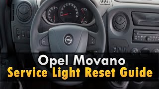 Opel Movano Service Light Reset 2010 [upl. by Enohsal885]