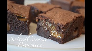 Salted Caramel Brownies  Sundaebake [upl. by Cynthie]