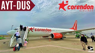 CORENDON AIRLINES  TRIPREPORT  ANTALYA  DÜSSELDORF  21 years OLD BOEING 737800 during COVID 4K [upl. by Kaplan]