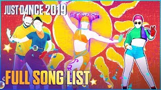 Just Dance 2019 Full Song List  Ubisoft US [upl. by Phenice656]