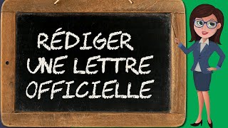 Ecrire une lettre officielle en français rédaction 77 [upl. by Ykcor278]