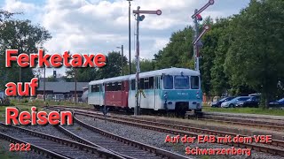 Der VSE Schwarzenberg mit Ferkeltaxe auf der Erzgebirgischen Aussichtsbahn [upl. by Lindon]