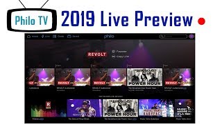 Review of Philo TV exploring interface channels menus and other features 2019 [upl. by Persse488]