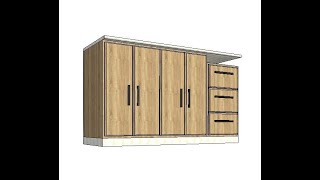 Revit Tutorial 4 cabinet kitchen design Family part 1 Parametric Family in Revit [upl. by Alhahs106]