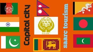 SAARC Countries Their Capital Cities Flags and beautiful places [upl. by Kcirdez757]