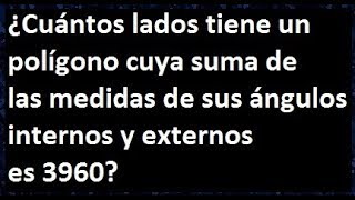 Polígonos geometría ejercicios de polígonos cuantos lados tiene un polígono cuya suma de [upl. by Yalonda831]