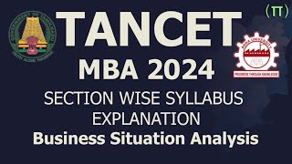 TANCET MBA Exam 2024  BUSINESS SITUATION ANALYSIS in TAMIL  SYLLABUS Question  Easy Tips amp Tricks [upl. by Nnylrac398]