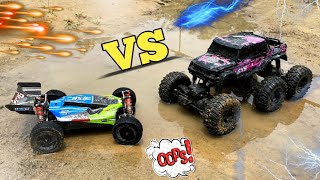 Wltoys 144001 vs Bigfoot Monster Car  RC Car Competition  RC Cars [upl. by Pepin]