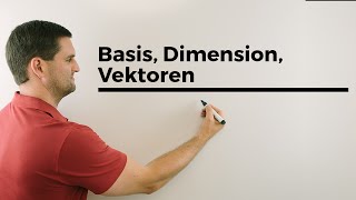 Basis Dimension Vektoren Schaubild Definition  Mathe by Daniel Jung [upl. by Cairns]