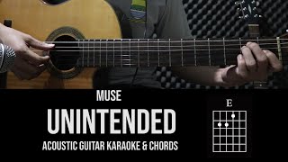 Acoustic Karaoke Muse  Unintended With Lyrics and Guitar Chords [upl. by Aihsiyt]