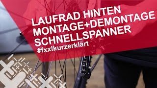 Hinterrad beim Fahrrad einbauenausbauen [upl. by Nosnek]