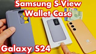 Galaxy S24 Samsung SView Wallet Case Review [upl. by Adella423]