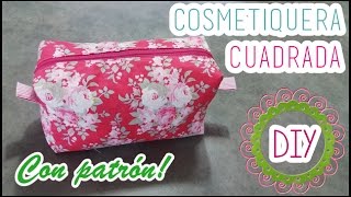 Cosmetiquera cuadrada con patrón DIY [upl. by Areht293]