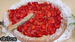 Questa torta alle fragole la farai tutti i giorni Basta solo 1 minuto facilissima 156 [upl. by Nahgen]