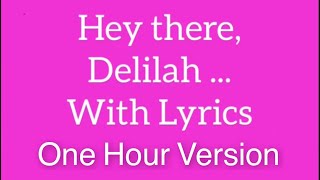 Hey There Delilah  Mylifeisayolk 1 Hour VersionLoop  Lyrics [upl. by Levon171]