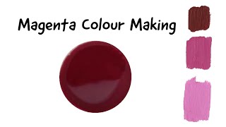 Magenta Colour Making  How to make Magenta Colour  Colour Mixing  Almin Creatives [upl. by Fennie]