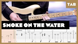 Deep Purple  Smoke on the Water  Guitar Tab  Lesson  Cover  Tutorial [upl. by Atibat660]