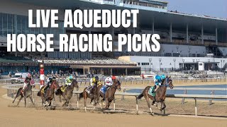 Live Aqueduct Horse Racing Picks [upl. by Ennaecarg775]