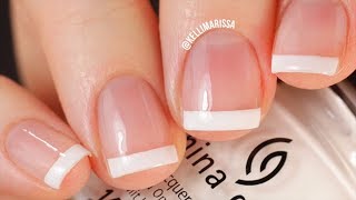 The EASIEST French Manicure Nail Tutorial Ever No Special Tools Needed  KELLI MARISSA [upl. by Atteynek]