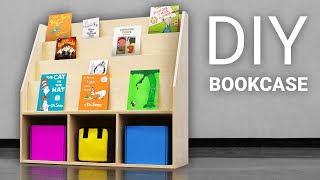 DIY Bookcase for a Kids Room wfree plans [upl. by Clementina]