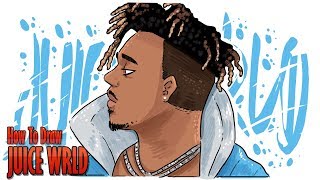 How To Draw JUICE WRLD step by step [upl. by Tali]