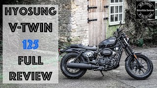 Hyosung Aquila GV125S VTwin Full Review Is this the coolest bobber 125 you can get [upl. by Villiers]