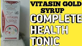 Vitasin Gold Syrup  Multivitamin Multimineral With Lycopene  LLysine Methylcobalamin amp Antioxid [upl. by My]