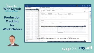 Sage X3 How To  Production Tracking for Work Orders [upl. by Yasnil]