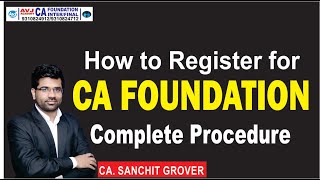 How to register for CA Foundation Complete ICAI registration procedure explained [upl. by Morentz]