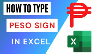 how to type peso sign in excel [upl. by Nosrak]