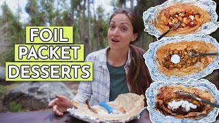 3 Foil Packet Desserts for Camping these are so easy and delicious [upl. by Nnaeirrac]