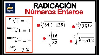 RADICACIÓN 02 Números Enteros [upl. by Hawthorn209]