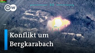 Kämpfe in BergKarabach zwischen Aserbaidschan und Armenien  DW Nachrichten [upl. by Hizar]