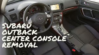 Subaru outback center console removal how to [upl. by Eilyw]