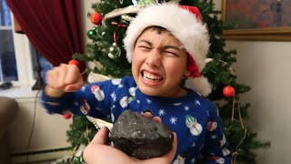 I GAVE MY LITTLE BROTHER COAL FOR CHRISTMAS INSANE FREAKOUT [upl. by Rieger]