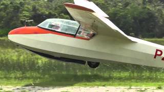 Fancy and ground effect landings in a glider [upl. by Ibrik]