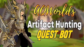 AQW  ARTIFACT HUNTING Quest Bot  Blade of Awe Shadow Reaper of Doom Bot  GRIMOIRE 38 PRO [upl. by Norvin]