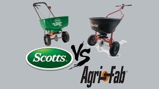 Scotts VS AgriFab Fertilizer Spreader Comparison [upl. by Dranrev]