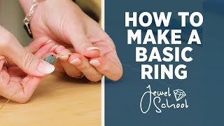 How to Make a Basic Ring  Jewelry 101 [upl. by Aihsa375]