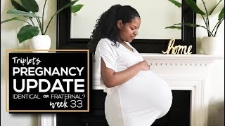 Triplets 33 Week Pregnancy Update  Identical or Fraternal [upl. by Avehs316]