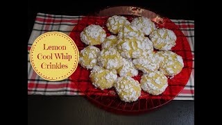 Lemon Cool Whip Crinkles Cake Mix Cookie Recipe [upl. by Adlaremse732]