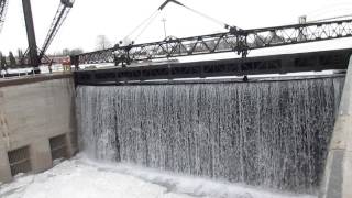 Watch St Marys River rush into Sault Ste Maries Poe Lock [upl. by Etti86]