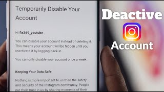 How to Temporarily Deactivate Instagram Account [upl. by Goldwin]