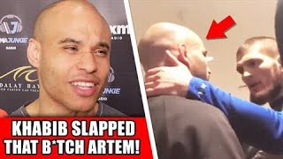 Why Khabib Slapped Artem Lobov Conversation [upl. by Pylle]