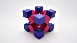 ORIGAMI MOVING CUBES 2 Jo Nakashima  no tapeglue [upl. by Einad]