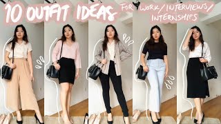 10 outfit ideas for workinterviewsinternships [upl. by Bari]