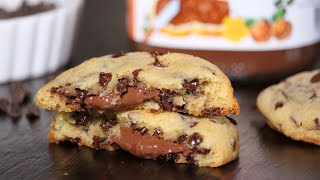 Chocolate Chip Nutella Cookies  How Tasty Channel [upl. by Gnut]