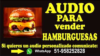 AUDIO PARA VENDER HAMBURGUESAS Y HOT DOG [upl. by Weston]