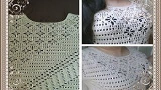 Blusa tejida en crochet  blusa tejida paso a paso en ganchillo  parte 1 [upl. by Ynffit]