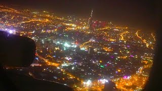 Emirates A380 takeoff from Dubai and circle around the Burj Khalifa [upl. by Arzed]